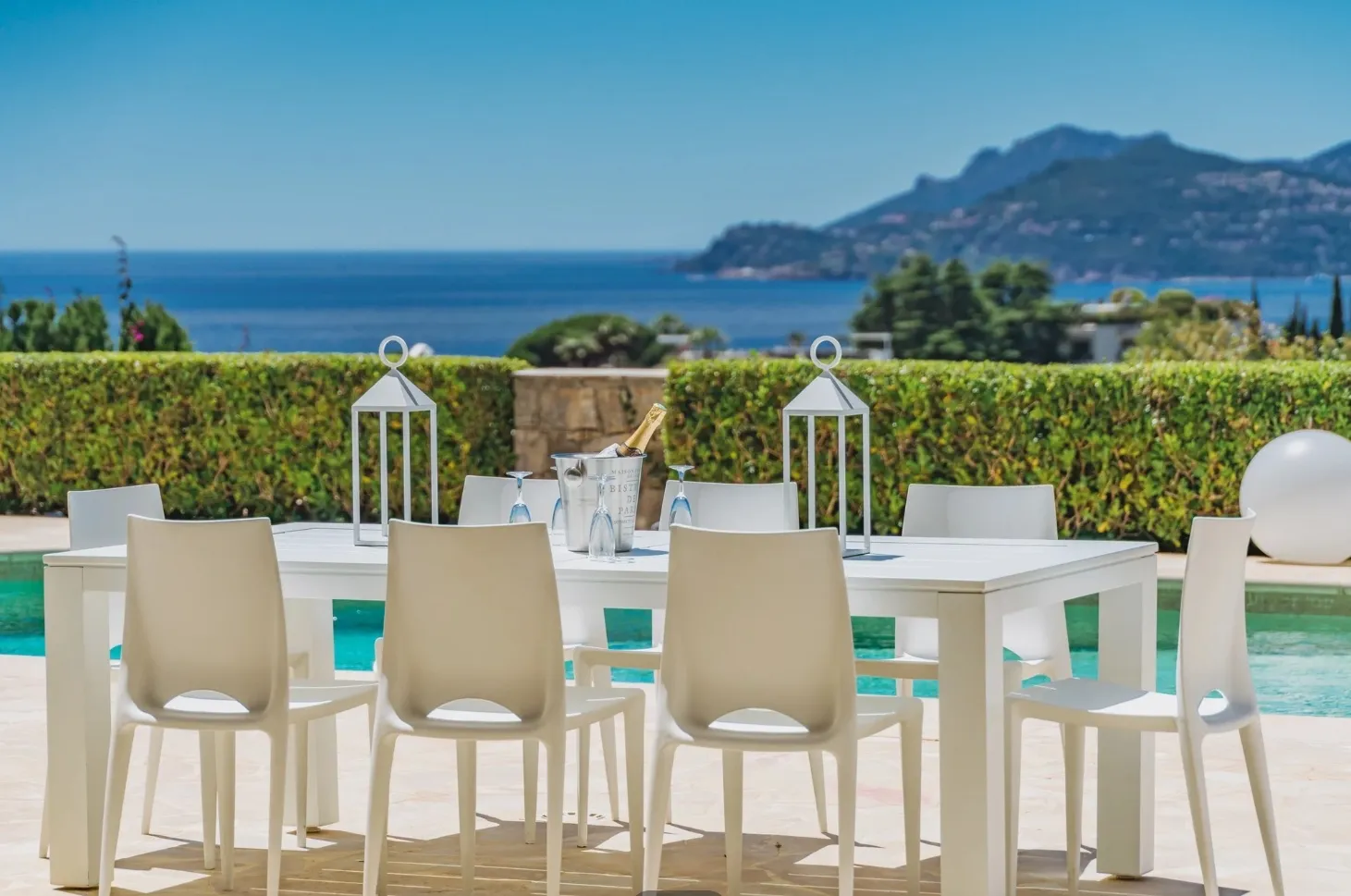 Terrasse de villa avec vue mer, Côte d'Azur